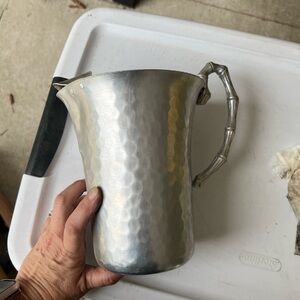 Hammered aluminum pitcher